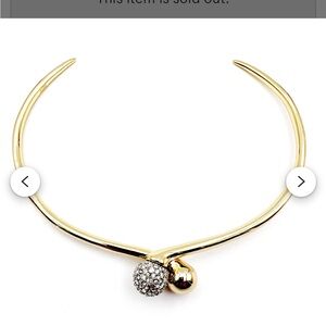 Alexis Bittar Gold and Silver Choker Necklace and earrings